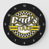 Papa's Taxi Large Clock Grote Klok (Voorkant)