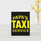 Papa's Taxi Service - Funny Dad Driver Love Kaart (Gele Bloem)