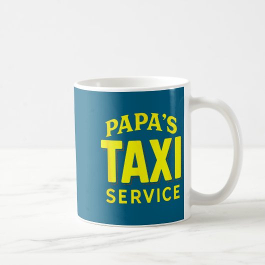 Papa's Taxi Service - Funny Dad Driver Love  Koffiemok (Rechts)