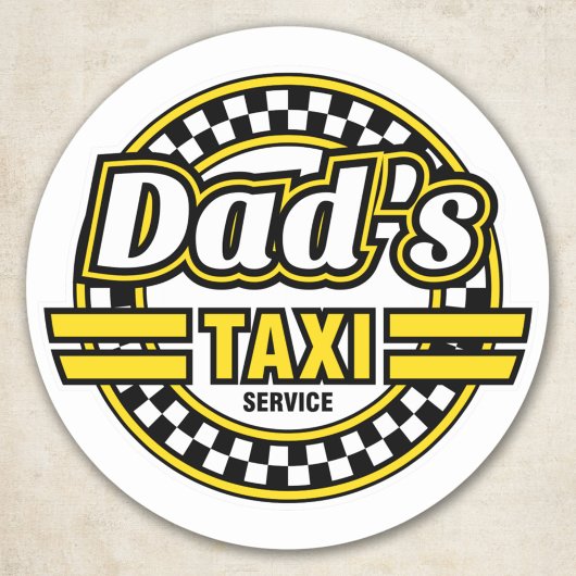 Papa's Taxi Service - Grappige Stickers voor papa'