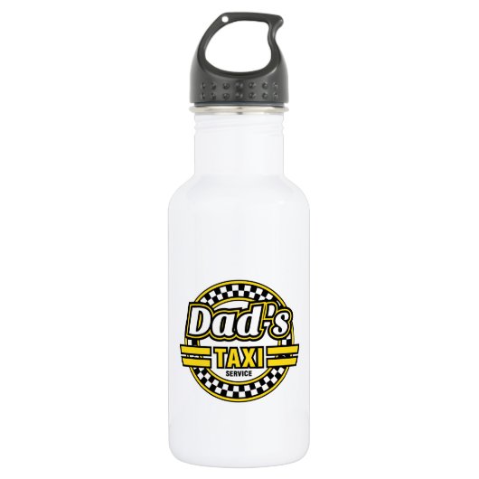 Papa's Taxi Service - Vaderdag Waterfles (Voorkant)
