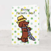 Papa's teckel Cartoon Kaart (Voorkant)
