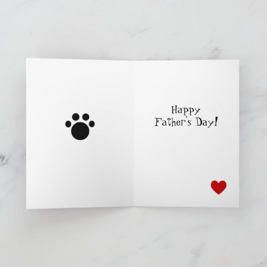 Papa's teckel Cartoon Kaart (Binnen)