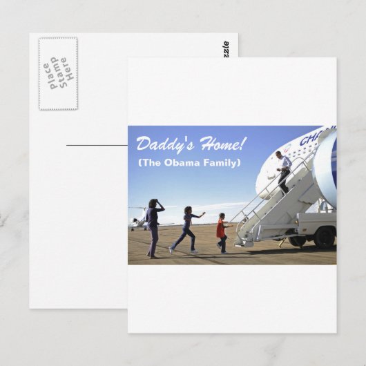 Papa's thuis briefkaart (Voorkant / Achterkant)