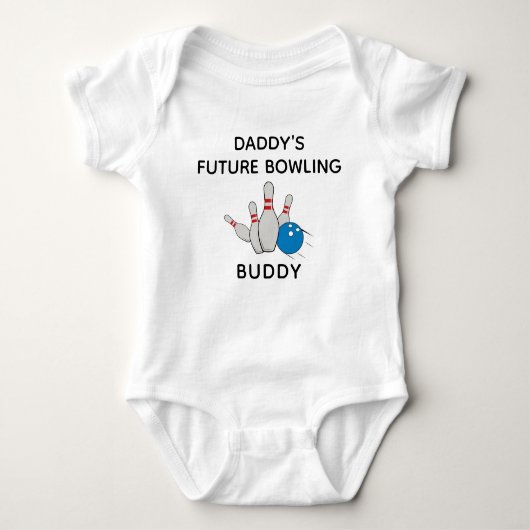 Papa's Toekomst Bowling Buddy - Schattige Bowling Romper (Voorkant)