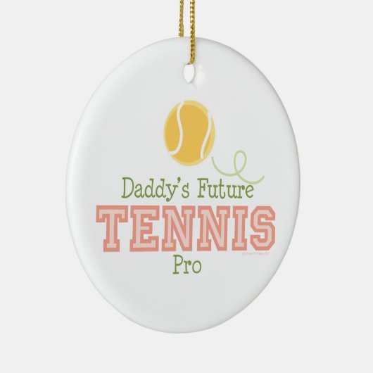 Papa's Toekomstige Tennis Pro Ornament (Rechts)