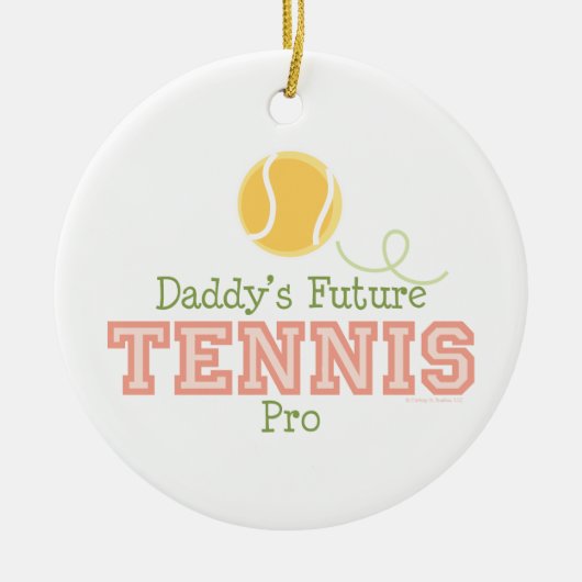 Papa's Toekomstige Tennis Pro Ornament (Voorkant)