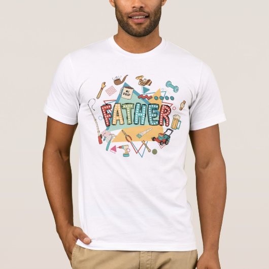 Papa's Toolbox: een viering van het vaderschap T-shirt (Voorkant)