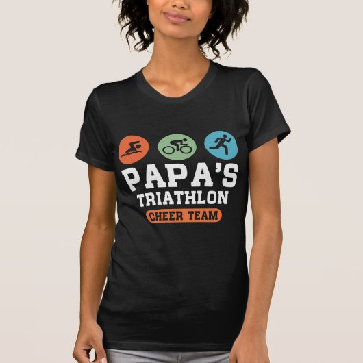 Papas Triathlon Cheer Team T-shirt (Voorkant)