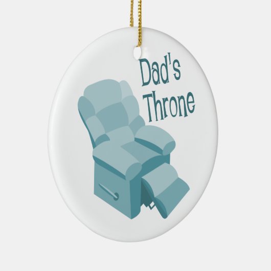 Papa's troon keramisch ornament (Rechts)