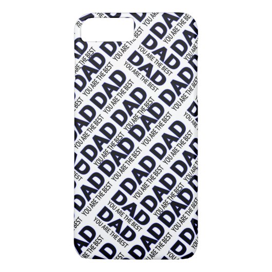 Papa's Typografie iPhone 7 Plus, alleen daar Case-Mate iPhone Case (Achterkant)