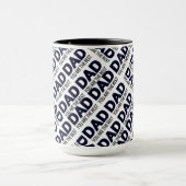 Papa's Typografie Print Black 15 oz Ringer Mok (Midden)