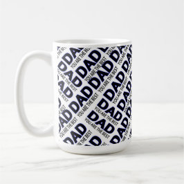 Papa's Typografie Print Black 15 oz Ringer Mok