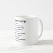 Papa's Vaderdag Favoriete Gezegden Koffiemok (Voorkant rechts)