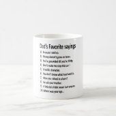 Papa's Vaderdag Favoriete Gezegden Koffiemok (Center)