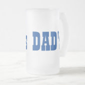 Papa's Vaderdag Verjaardag Frosted Glass Beer Mok (Voorkant rechts)