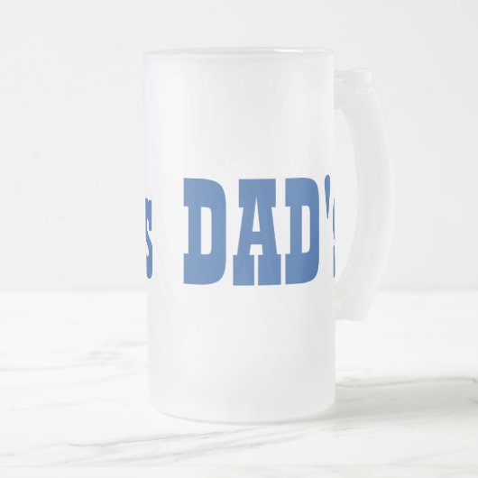 Papa's Vaderdag Verjaardag Frosted Glass Beer Mok (Voorkant rechts)