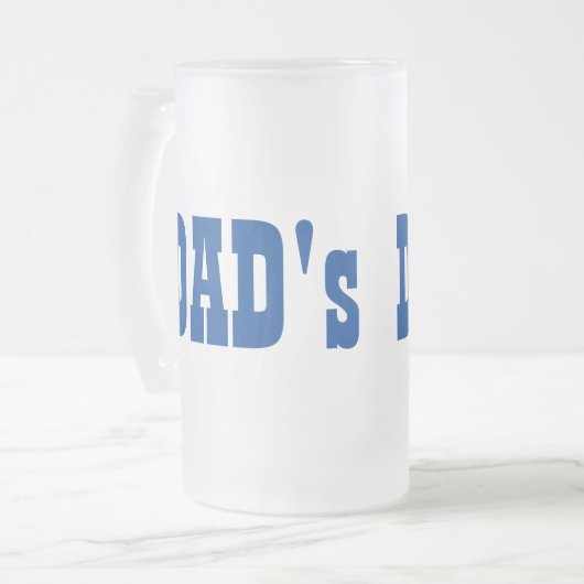 Papa's Vaderdag Verjaardag Frosted Glass Beer Mok (Voorkant links)