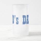 Papa's Vaderdag Verjaardag Frosted Glass Beer Mok (Center)