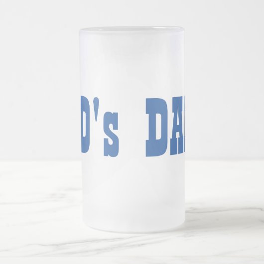 Papa's Vaderdag Verjaardag Frosted Glass Beer Mok (Center)
