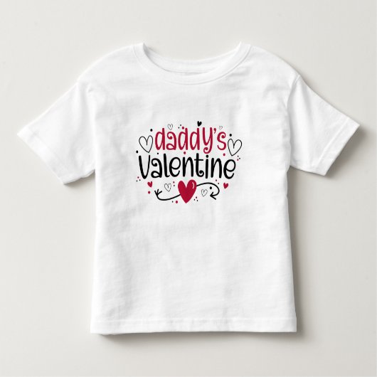 Papa's Valentijn schattige harten Kinder Shirts (Voorkant)