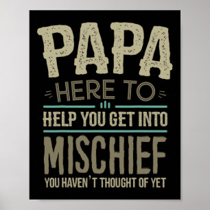 Papa's van kleinkinderen voor mannen Vaderdag Papa Poster