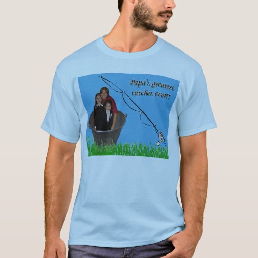 Papa's vangst t-shirt (Voorkant)