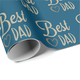 Papa's verjaardag op blauw inpakpapier