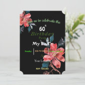 Papa's verjaardag uitnodiging (Staand voorkant)