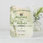 Papa's verjaardag uitnodiging (Staand voorkant)