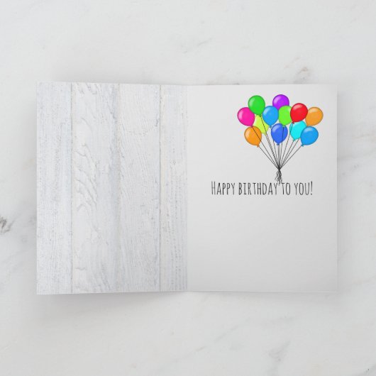 Papa's verjaardagsfeestje bierfles kaart (Binnen)