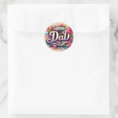 Papa's verjaardagssticker ronde sticker (Tas)