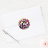 Papa's verjaardagssticker ronde sticker (Envelop)