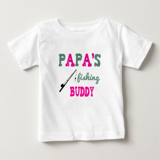 Papa's Vis Buddy Baby Tee (roze) (Voorkant)