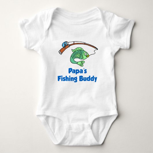 Papa's Vissende boeddy Romper (Voorkant)