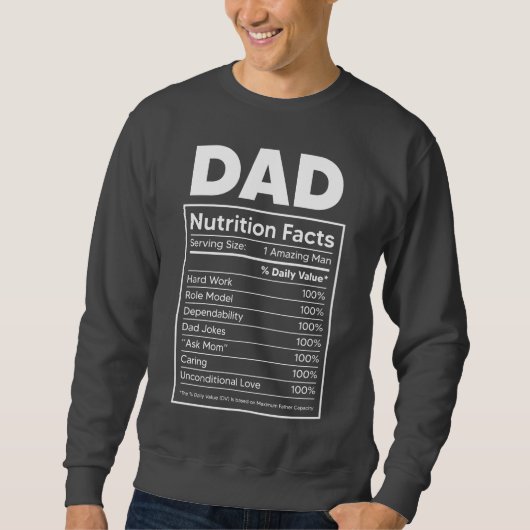 Papa's 'Voedingsfeiten' Label Trui (Voorkant)