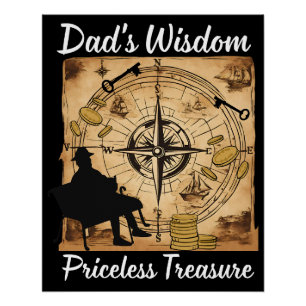Papa's wijsheid en onschatbare schat perfect poster