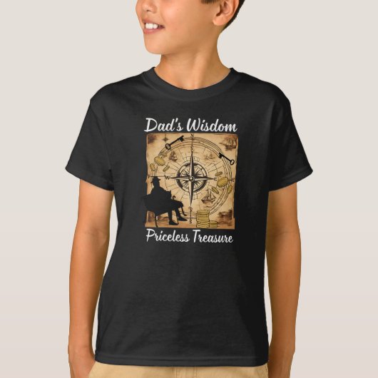 Papa's wijsheid en onschatbare schat t-shirt (Voorkant)