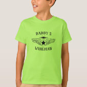 Papa's Wingman Strike Eagle en Wings Girls T-shirt (Voorkant)