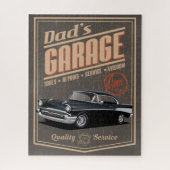 Papa's zwarte Chevy Garage uit 1957 Legpuzzel (Verticaal)