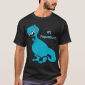 Papasaur Basic T-shirt - Donker (Voorkant)