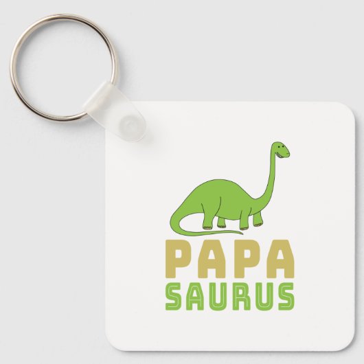 Papasaurus Dinosaur Brontosaurus Vaderdag Sleutelhanger (Voorkant)