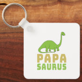 Papasaurus Dinosaur Brontosaurus Vaderdag Sleutelhanger (Voorkant)