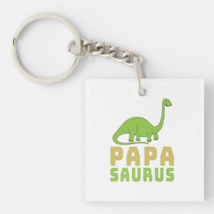 Papasaurus Dinosaur Brontosaurus Vaderdag Sleutelhanger