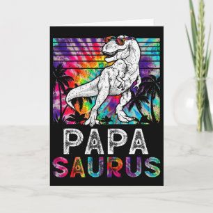 Papasaurus Dinosaur Papa Saurus Familie Matching T Kaart