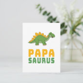 Papasaurus Dinosaur Stegosaurus Vaderdag Briefkaart (Staand voorkant)