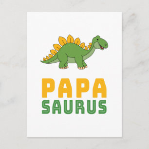 Papasaurus Dinosaur Stegosaurus Vaderdag Briefkaart