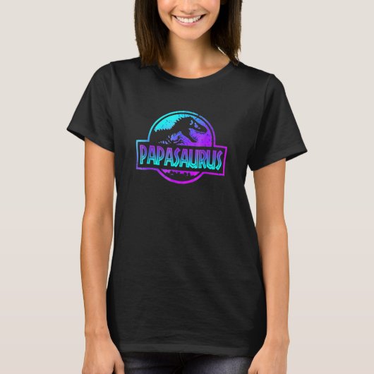 Papasaurus Dinosaur T-shirt Rex vaderdag voor vade (Voorkant)