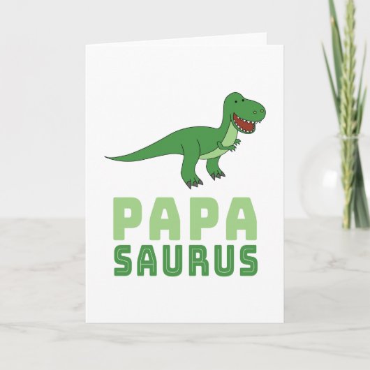 Papasaurus Dinosaur Tyrannosaurus Rex Vaderdag Kaart (Voorkant)