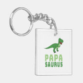 Papasaurus Dinosaur Tyrannosaurus Rex Vaderdag Sleutelhanger (Voorkant Links)